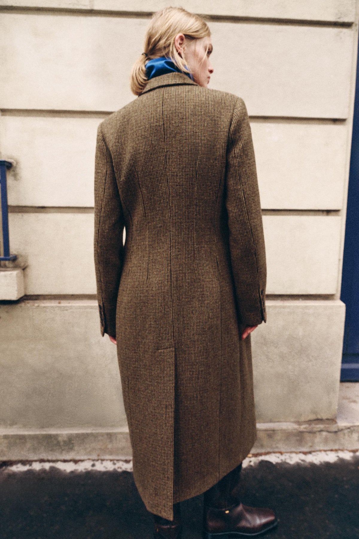 100% Wool Check Coat