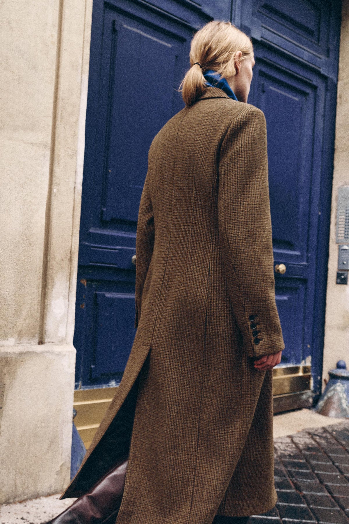 100% Wool Check Coat